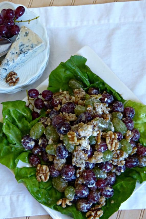 Mixing up Grape, Walnut & Blue Cheese Salad