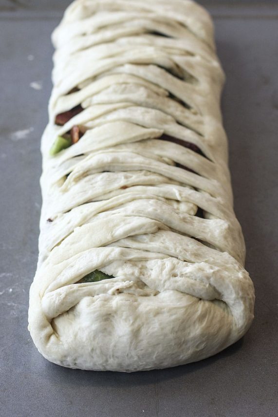 Ready to bake Buffalo Blue Cheese and Chicken Bacon Ranch Braid