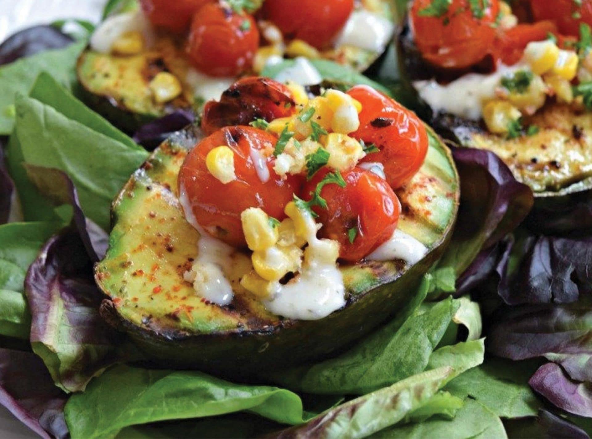 Grilled Avocado Salad
