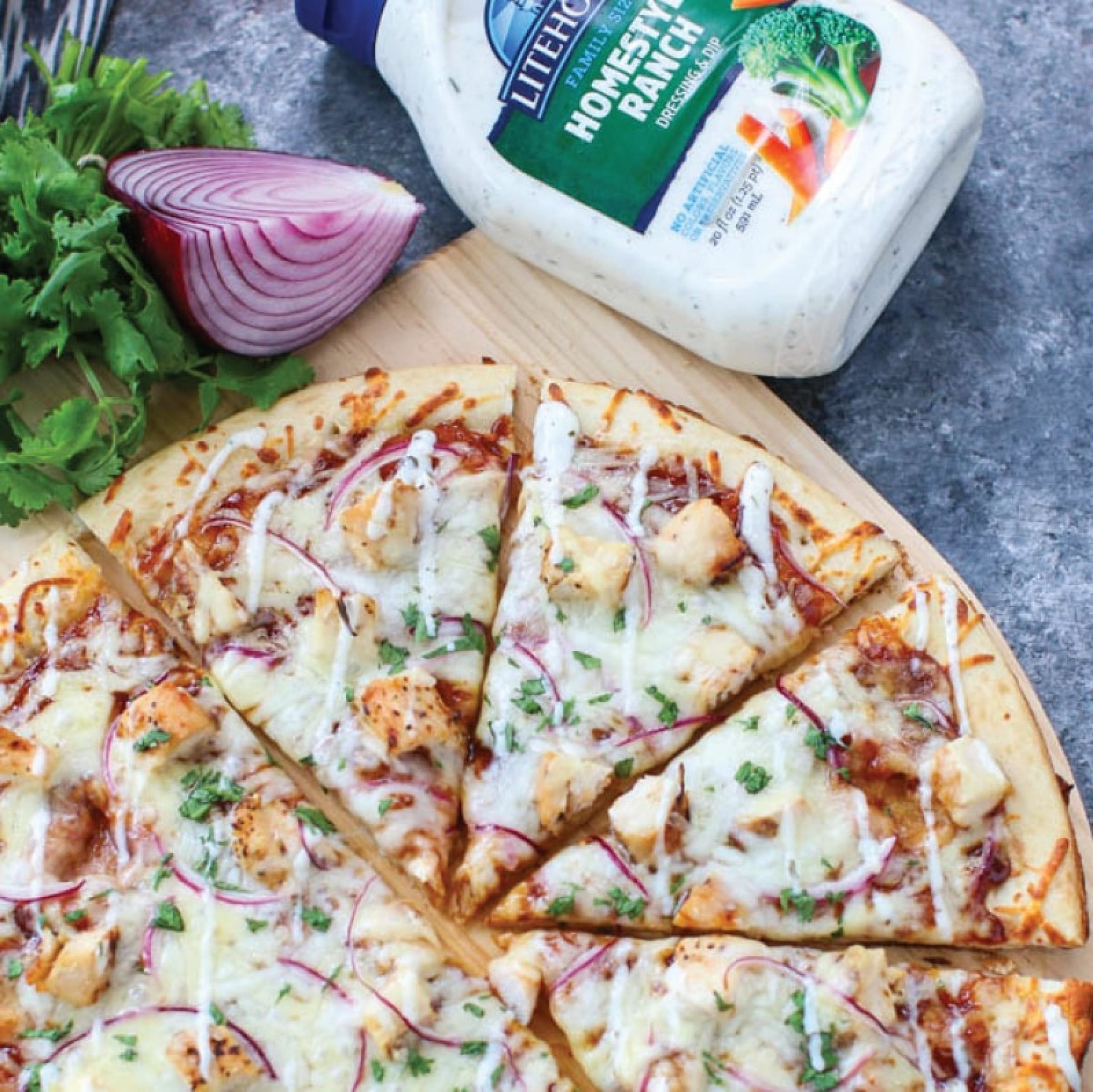 BBQ Chicken Ranch Pizza