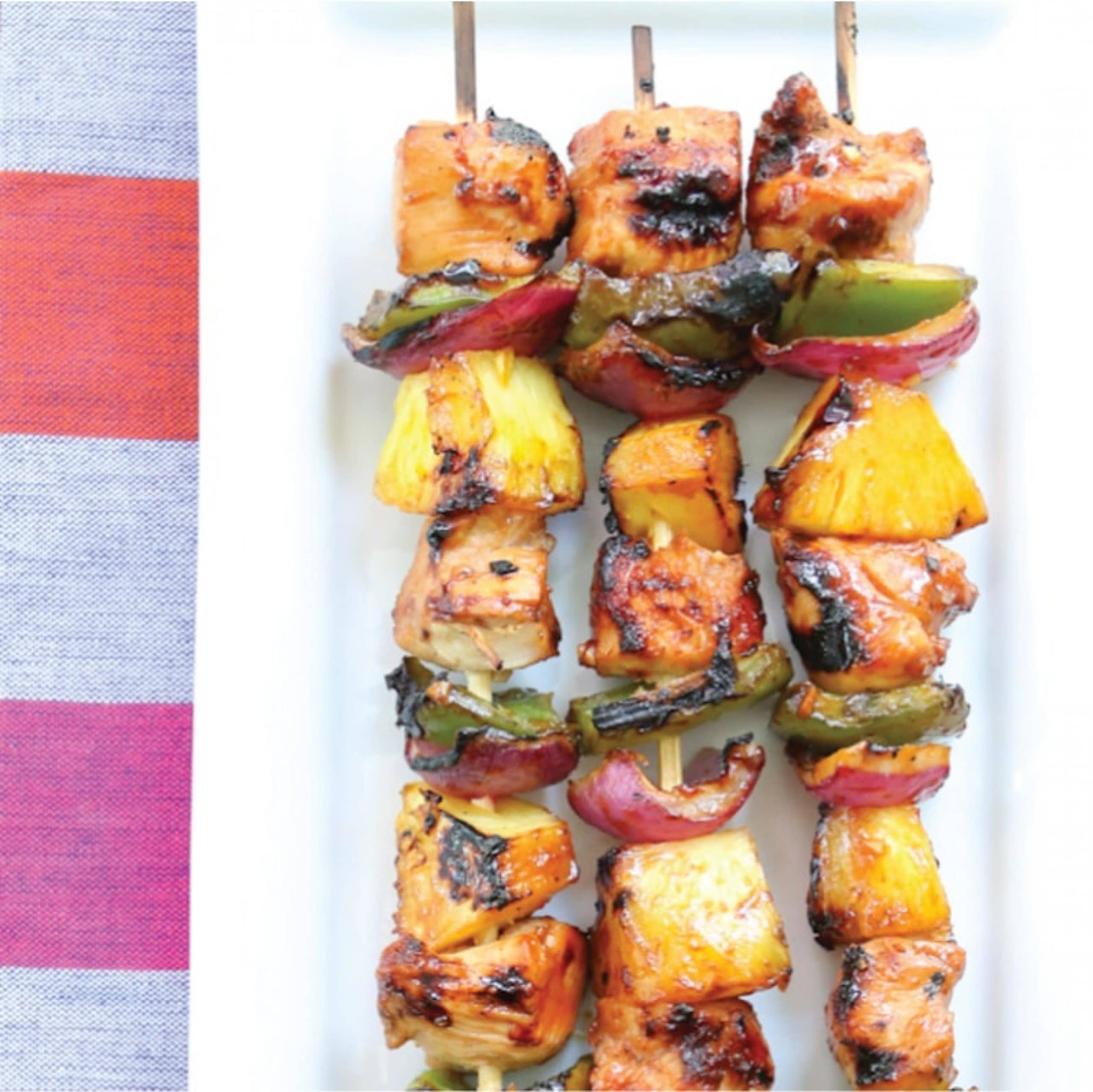 Grilled Hawaiian Chicken Kabobs
