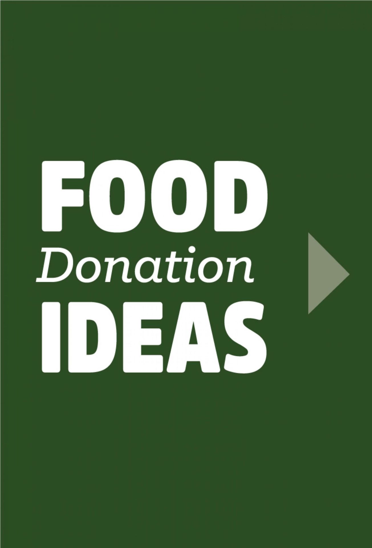 FOOD Donation IDEAS