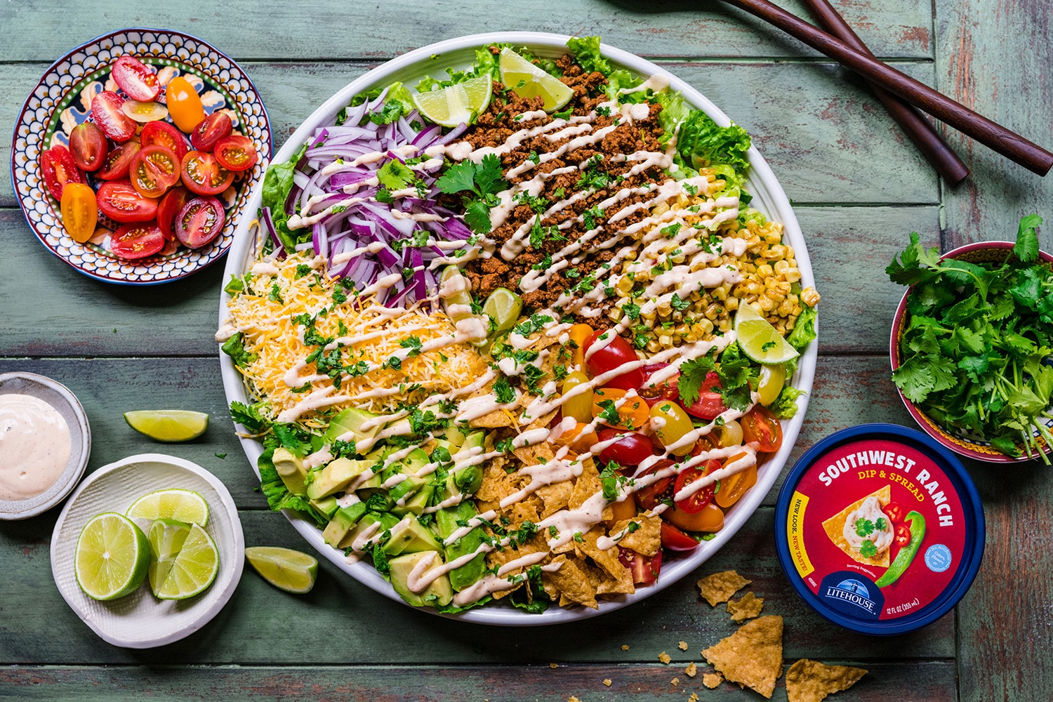 Taco Salad with Litehouse Southwest Ranch