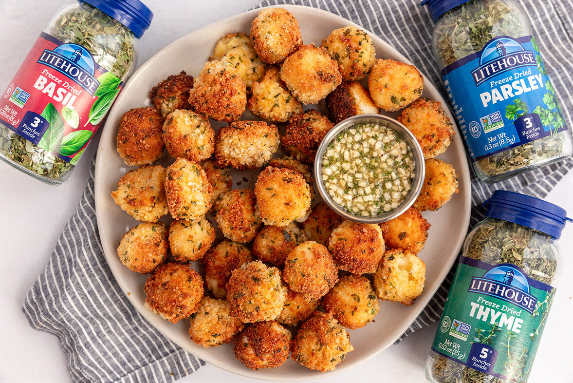 Crispy Herbed Mozzarella Balls Recipe - Litehouse Dried Herbs