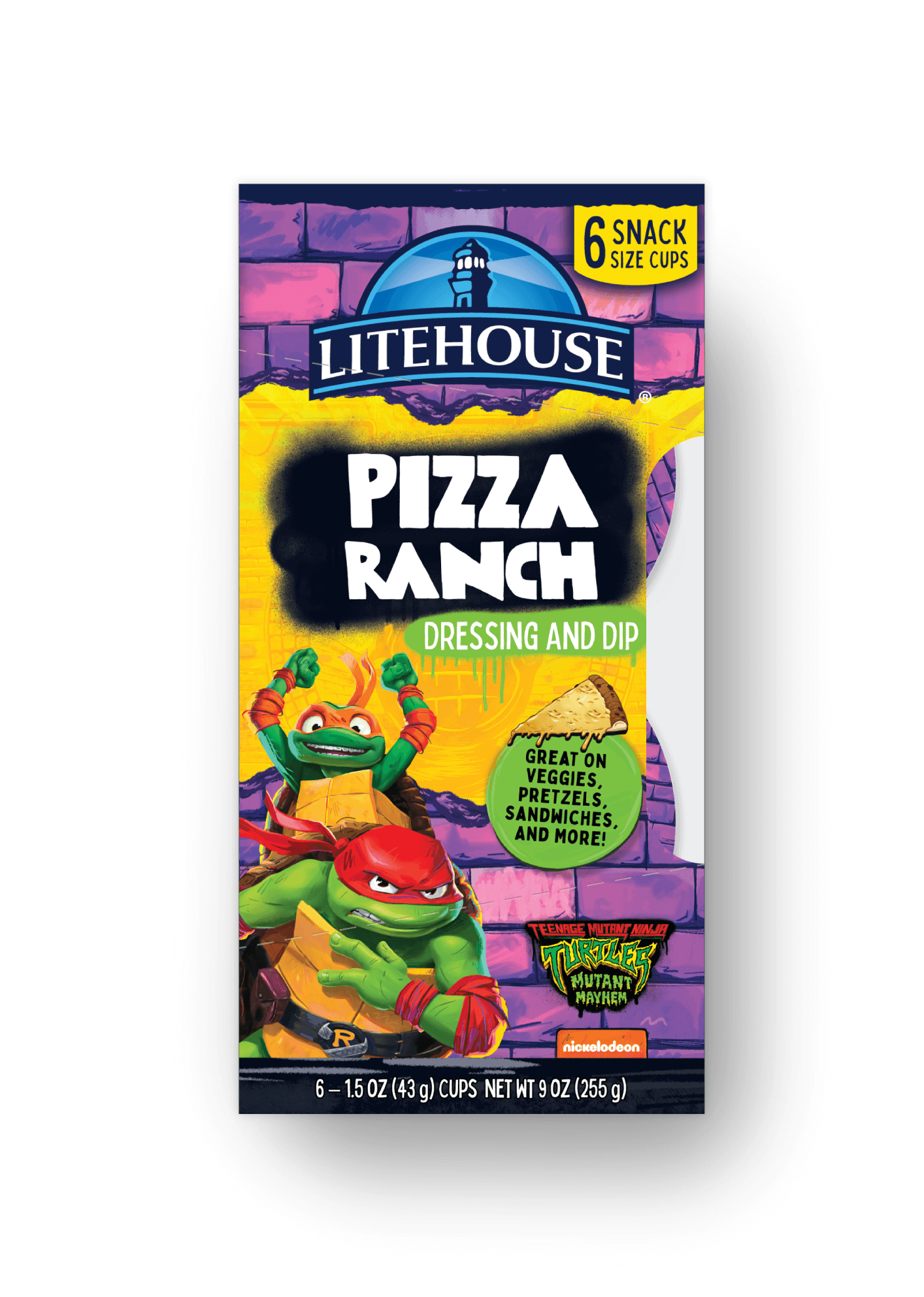 TMNT Pizza Ranch Dressing Dip 1 5 Oz Single Snack Cups