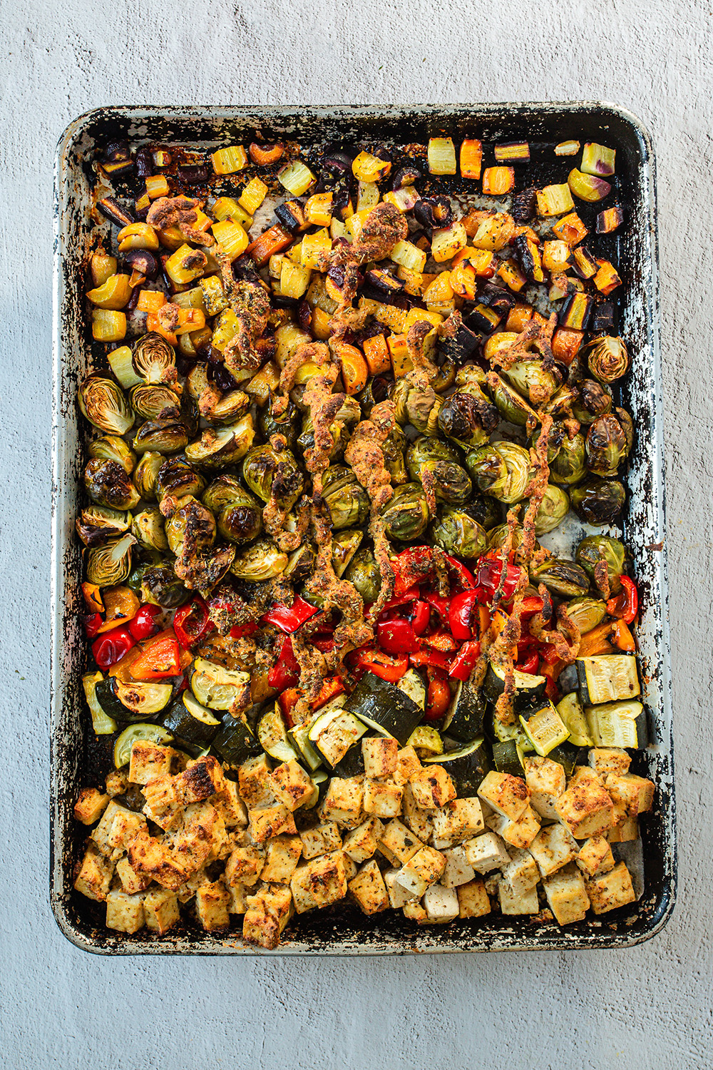 Grilled Veggie Sheet Pan with Litehouse Balsamic Vinaigrette